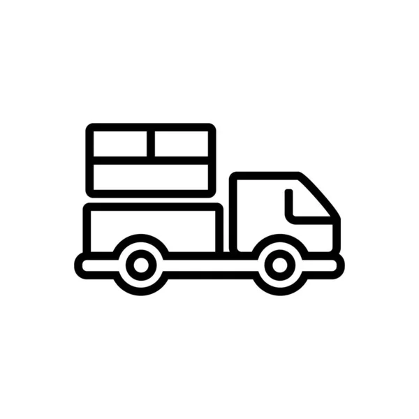 Lkw Liniensymbol Für Web Mobile Und Infografik — Stockvektor