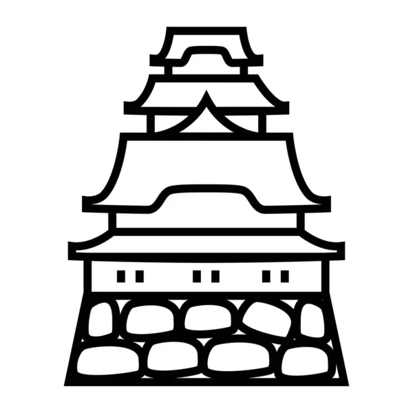 Oriental Architecture Web Icon Vector Illustration — Stock Vector