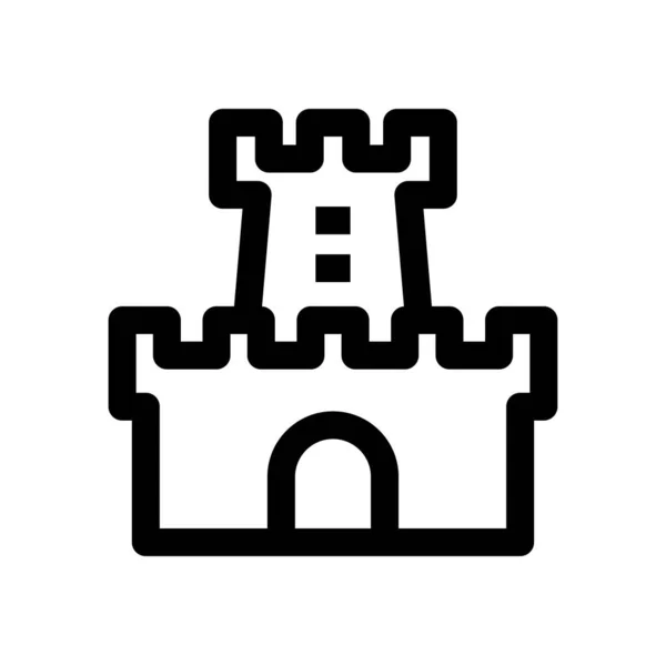 Castle Icon Vector Illustration — Stock Vector