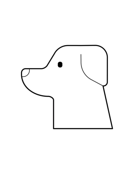 犬のアイコンベクトルイラスト — ストックベクタ