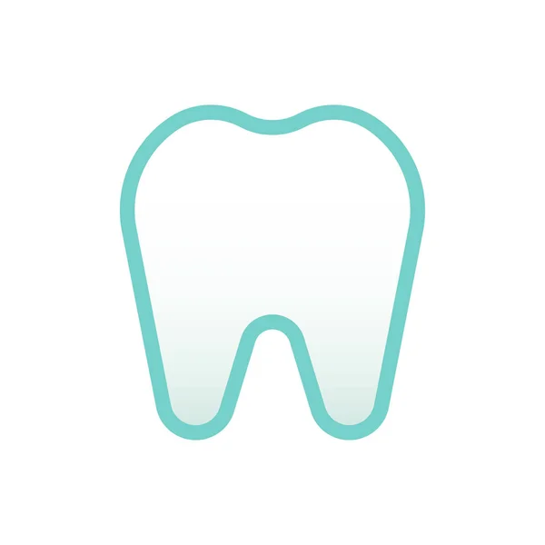 Zahn Flache Symbol Vektor Illustration — Stockvektor
