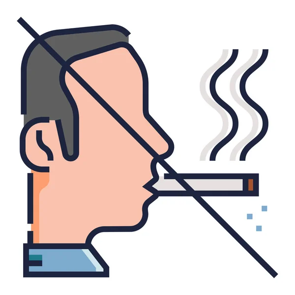 Illustration Vectorielle Icône Signe Non Fumeur — Image vectorielle
