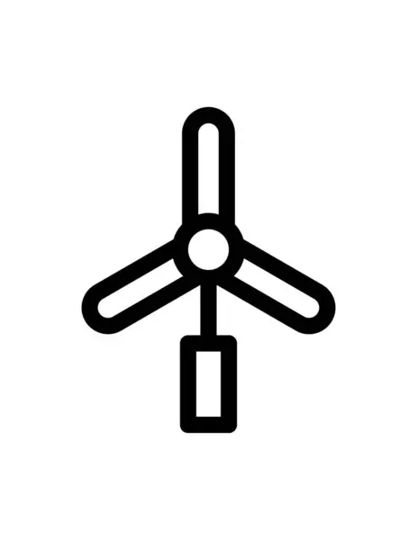 Windmühlen Websymbol Vektorillustration — Stockvektor