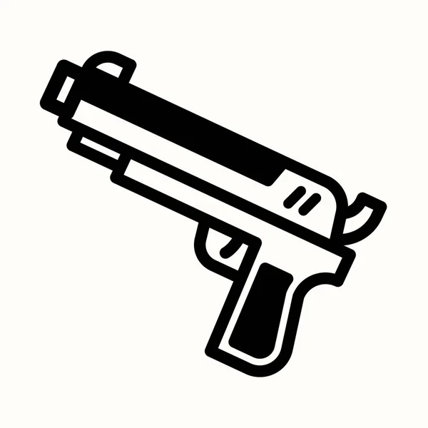 Pistola Fora Lei Ícone Plano Vetor Ilustração — Vetor de Stock