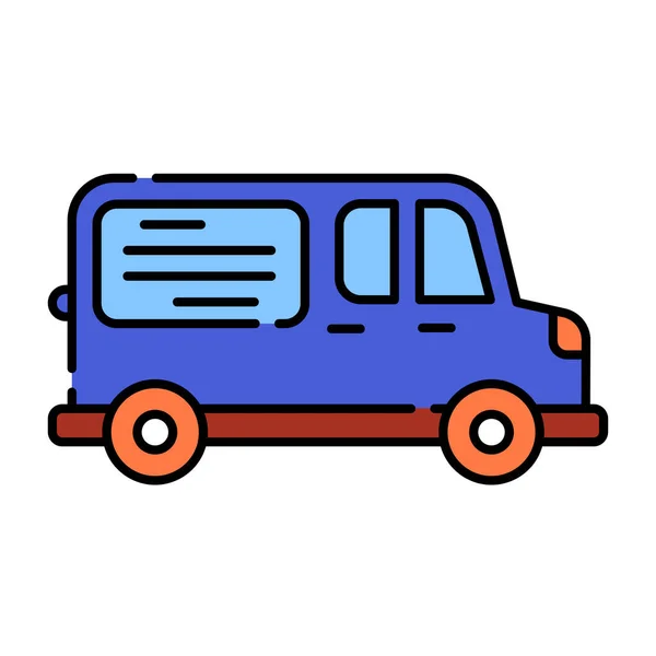 Autobús Escolar Icono Vector Ilustración Diseño Gráfico — Vector de stock