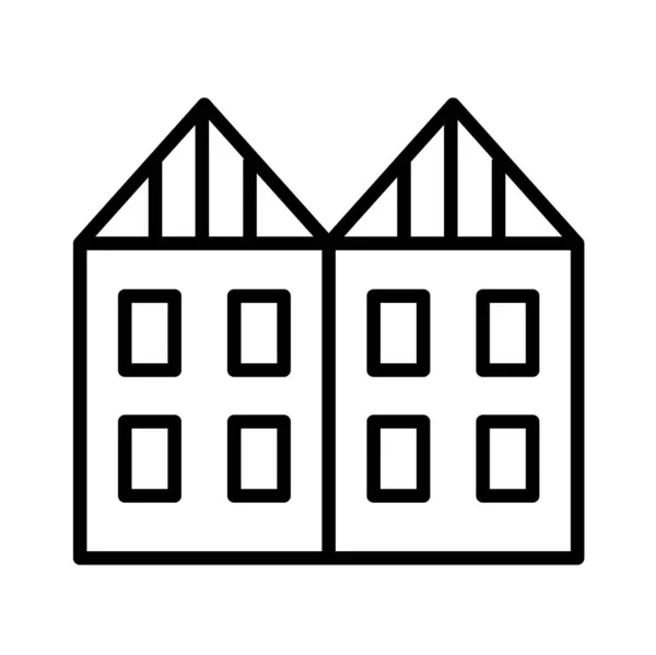 Buildings Icon Vector Illustration — Stock Vector