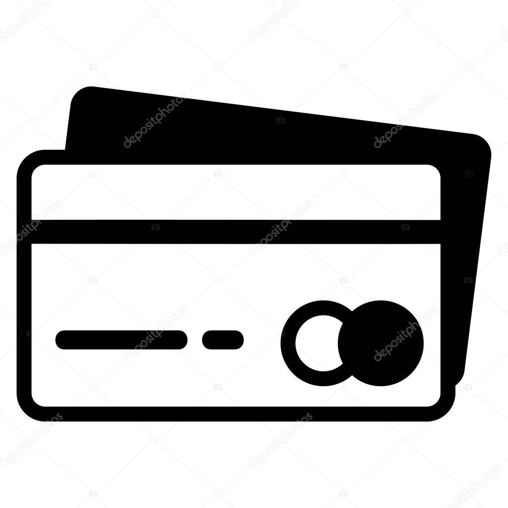 credit card  icon, vector illustration
