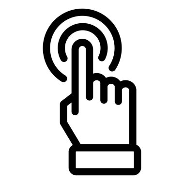 El tıklama simgesi vektör illüstrasyonu