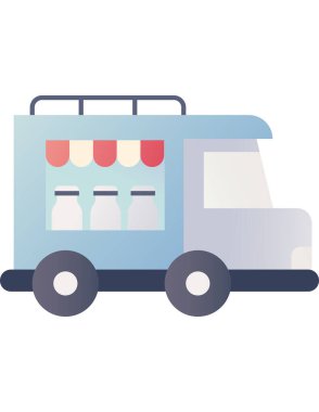 Kamyon web simgesi. Vektör illüstrasyonu 