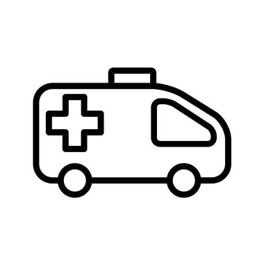tıbbi ambulans simgesi vektör illüstrasyonu