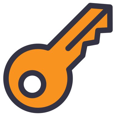 anahtar ağ simgesi, vektör illüstrasyonu 