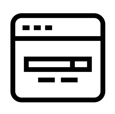 Web tasarımı ve geliştirme çizgisi vektör simgesi.