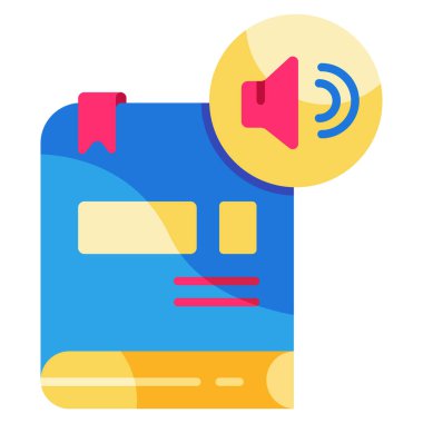 E-öğrenme düz ikon vektör çizimi