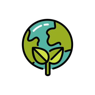 Beyaz arkaplan üzerinde ağaç simgesi. vektör illüstrasyonu