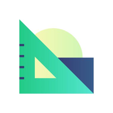 bir cetvelin düz tasarım vektör çizimi