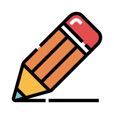 Kalem simgesi, vektör illüstrasyonu 