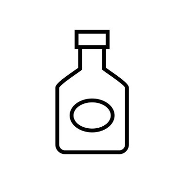 şişe ağ simgesi, vektör illüstrasyonu 