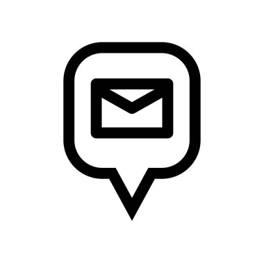 ileti ikonu vektör illüstrasyonu