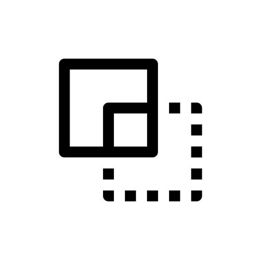 Modern siyah simgenin vektör illüstrasyonu