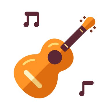 Bir gitarın vektör illüstrasyonu
