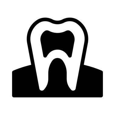 Diş yassı ikonu vektör illüstrasyonu
