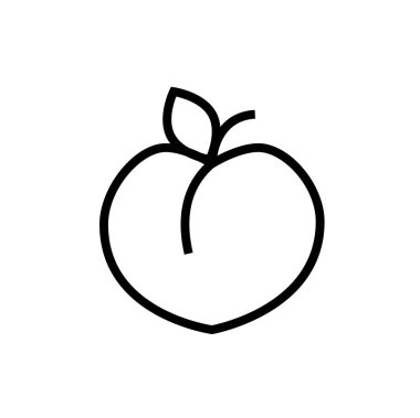 elma ikonu vektör illüstrasyonu