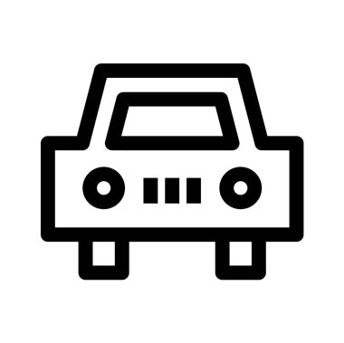 araba, simge, vektör illüstrasyonu 