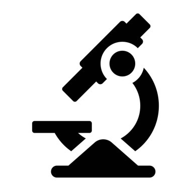 mikroskop, düz simge vektör çizimi