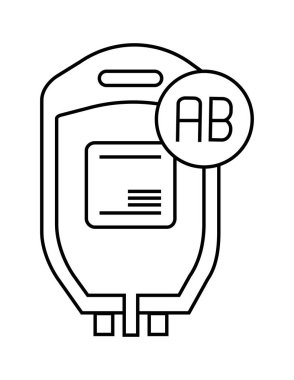 Modern b 'nin vektör illüstrasyonu tıbbi simgeden yoksun