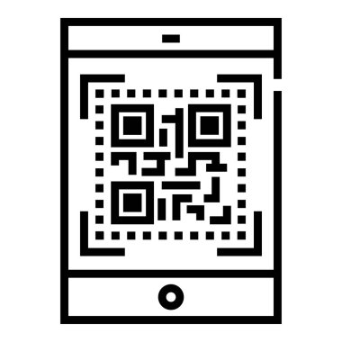 qr kod vektör simgesi