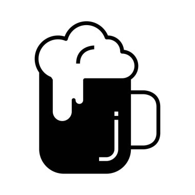 bira, ikon, vektör illüstrasyonu  