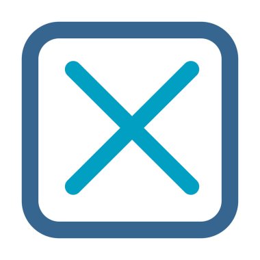 Çapraz çapraz bir simgenin vektör çizimi