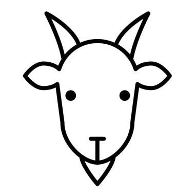 Keçi simgesi vektör illüstrasyonu