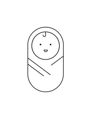 bebek ikonu vektör illüstrasyonu