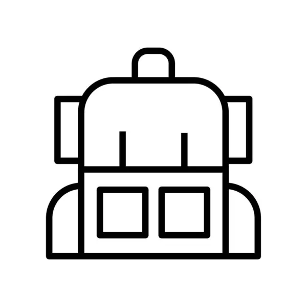 Icono Mochila Ilustración Vectorial — Archivo Imágenes Vectoriales