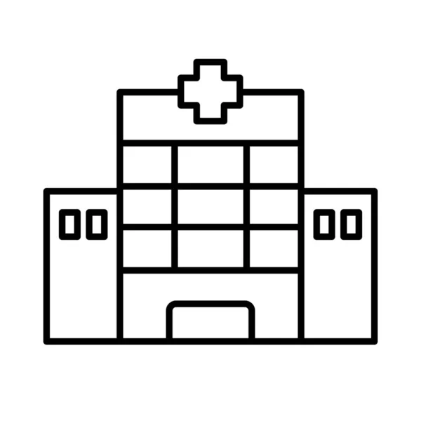 Hospital Flat Icon Vector Illustration — Stock Vector