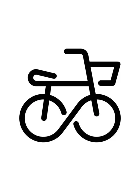 Иконка Велосипеда Черном Стиле Выделена Белом Фоне Векторная Иллюстрация Спортивных — стоковый вектор