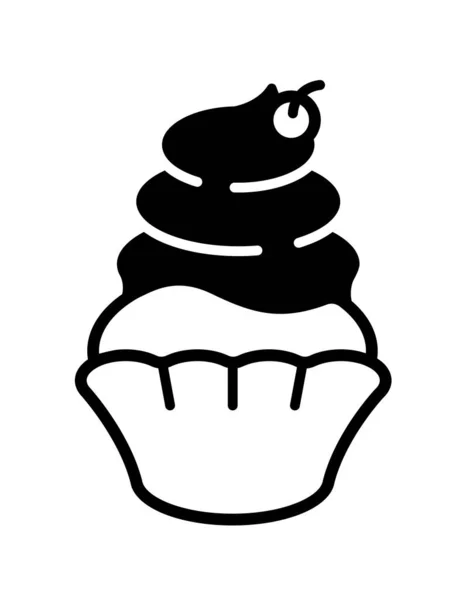 Cupcake Icono Ilustración Vectorial — Vector de stock