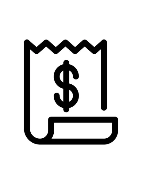 Documento Con Símbolo Dólar Icono Web Ilustración Vectorial — Vector de stock