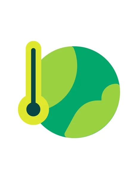Іконка Термометра Плоскому Стилі Ізольована Білому Фоні Векторні Ілюстрації — стоковий вектор