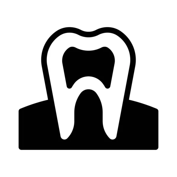 Tooth Flat Icon Vector Illustration — Stock Vector