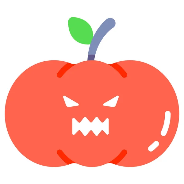Illustrazione Vettoriale Una Zucca Halloween — Vettoriale Stock