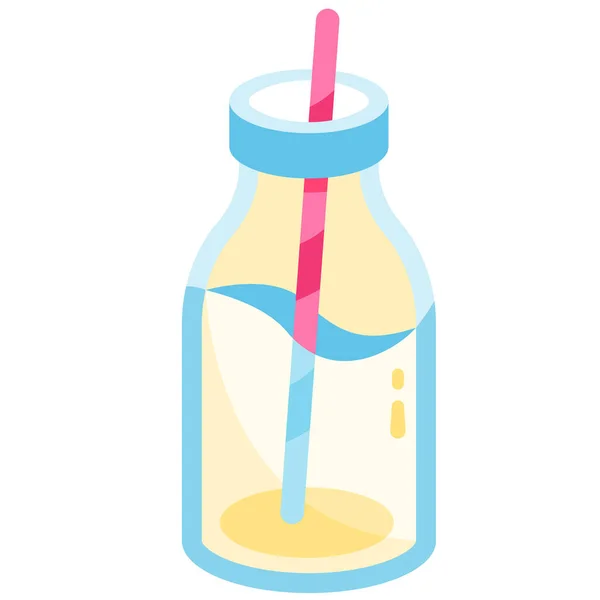 Süt Simgesi Vektör Illüstrasyonu — Stok Vektör