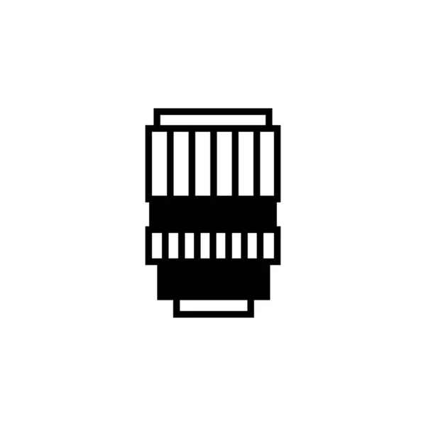 Batterij Pictogram Platte Stijl Vectorillustratie — Stockvector