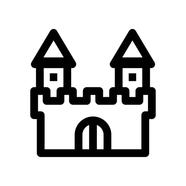 城堡图标矢量插图 — 图库矢量图片