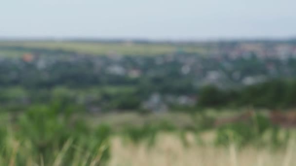 Blick Auf Die Siedlung Von Weggespült Scharfem Fokus Siedlung Der — Stockvideo