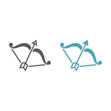 Vektör resim soğan ile bir ok. Vektör simgeler kümesi. Aşk tanrısı meleği, silahı seviyorum. Düz tasarım. Monohrome