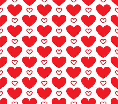 Büyük ve küçük Dikişsiz desen seviyor. Vektör çizim seamless modeli. Düz tasarım