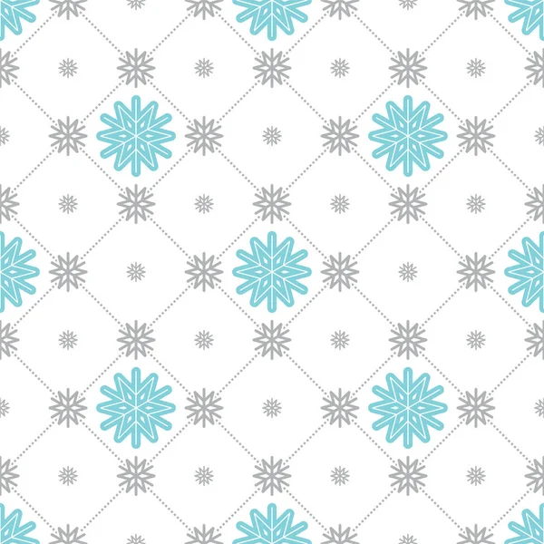 白色背景上的一组矢量雪花 向量例证无缝的样式 扁平设计 — 图库矢量图片