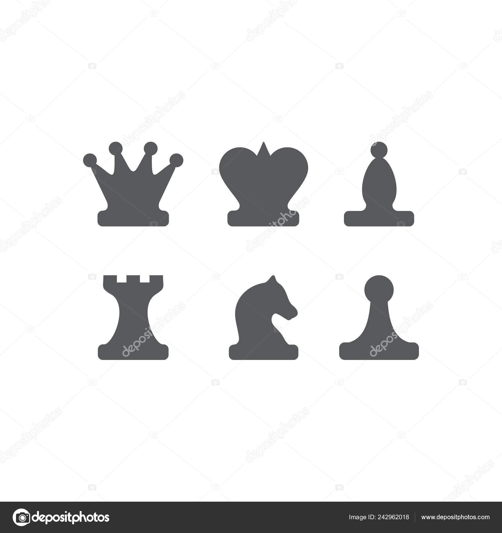 Chess pieces king queen bishop knight rook pawn Vector Image